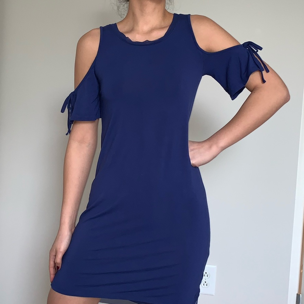 Blue Midi Formal Dress